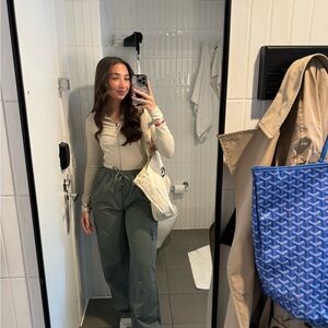 Gymshark Olive Cargo Pants - Drawstring Waist